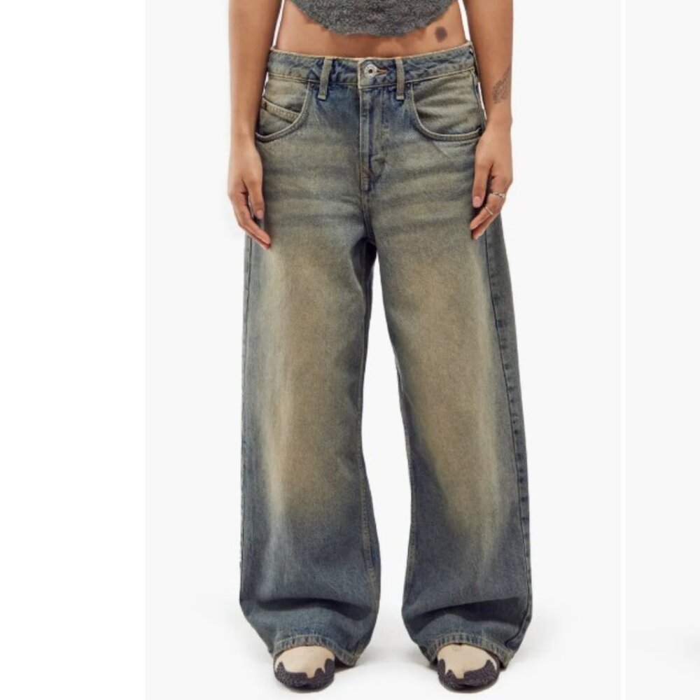 BDG Urban Outfitters NWT Size 31 Jaya Baggy Jeans in Green Tint Vintage